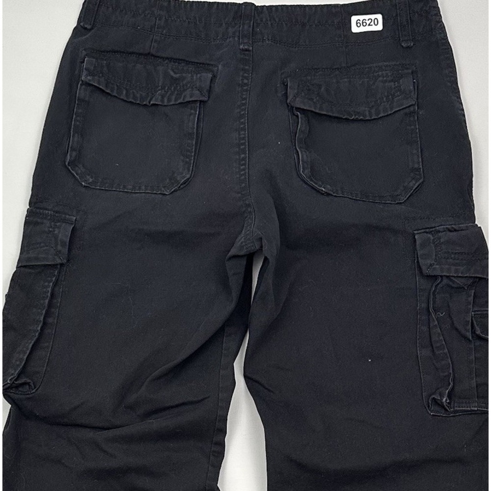 Y2K Vintage Unionbay Cargo Pants 34x34 Black Straight Loose Baggy Cotton Skater